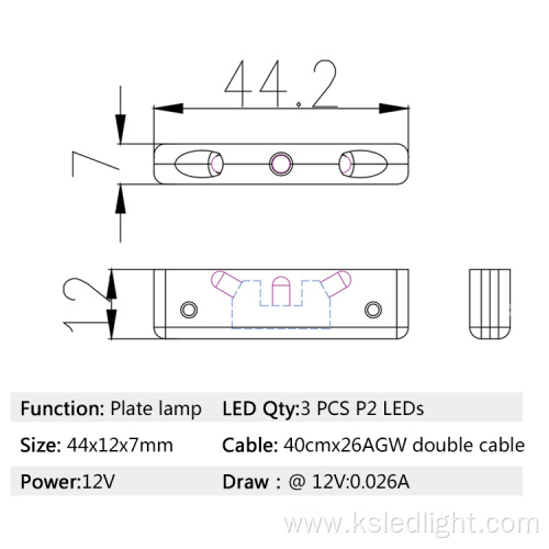 Truck tail lamp for motorcycle LED license lights